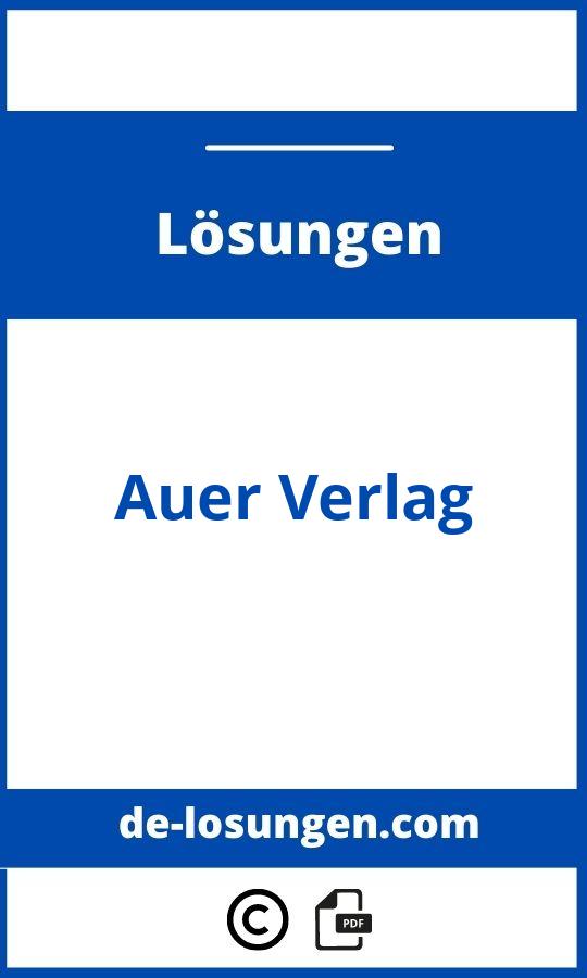 Auer Verlag Lösungen