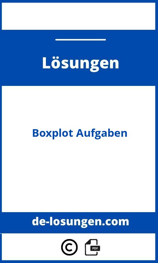 Boxplot Aufgaben Mit Lösungen Pdf