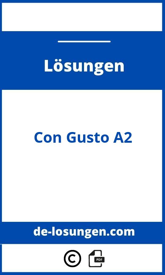 Con Gusto A2 Lösungen Pdf