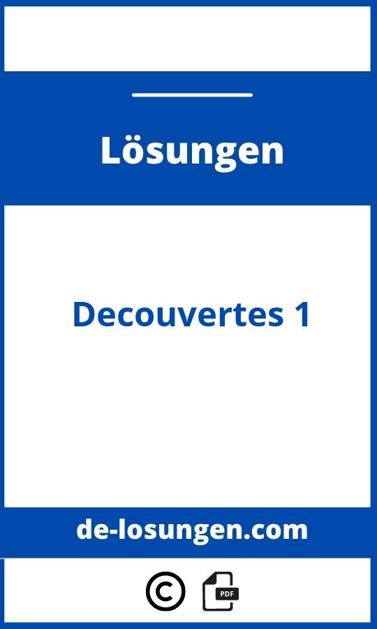 Decouvertes 1 Lösungen