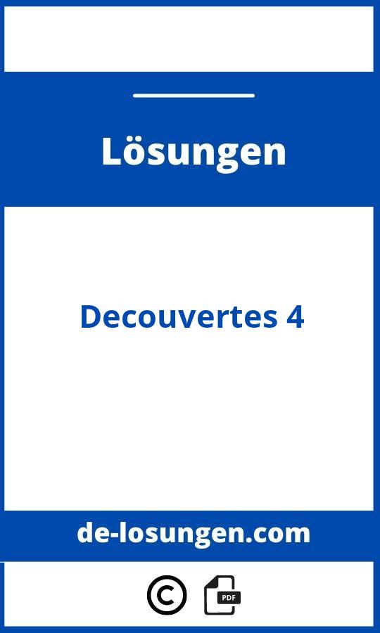 Decouvertes 4 Lösungen Pdf