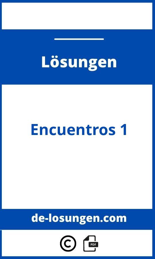 Encuentros 1 Lösungen Pdf