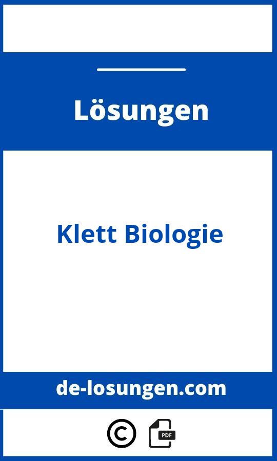 Klett Biologie Lösungen