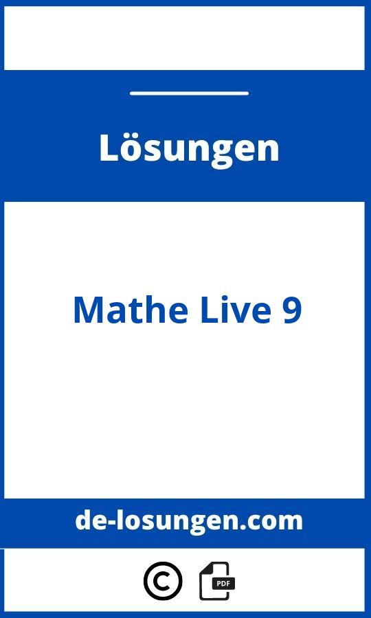 Mathe Live 9 Lösungen