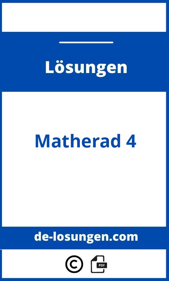 Matherad 4 Lösungen Pdf