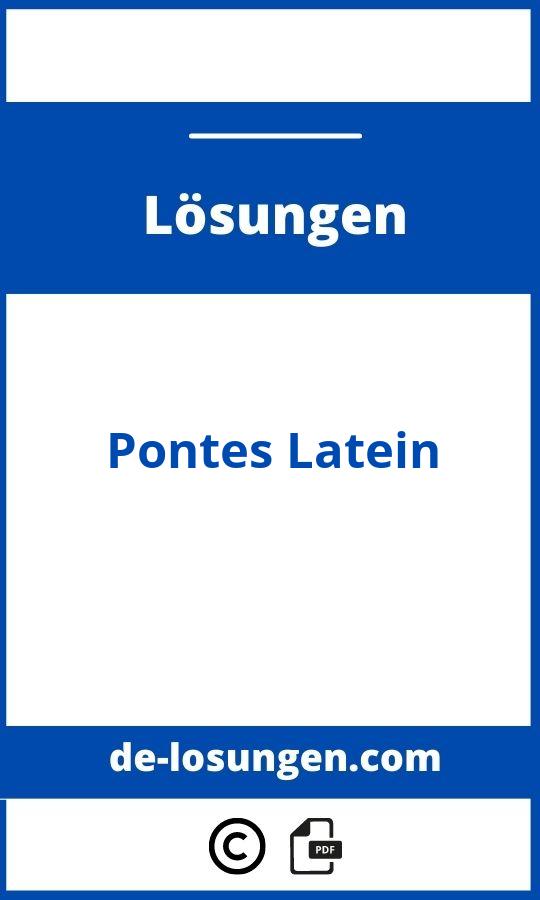 Pontes Latein Lösungen