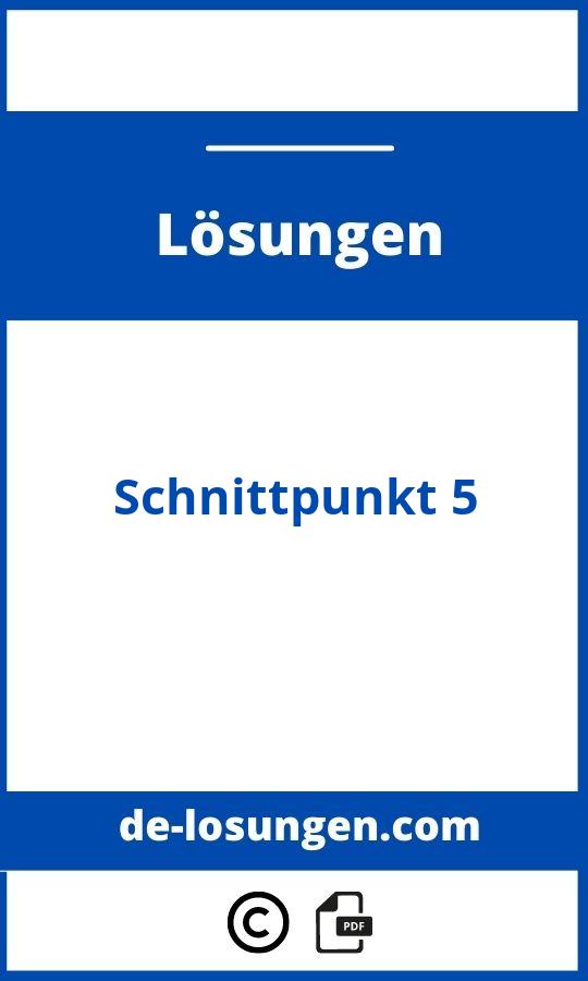 Schnittpunkt 5 Lösungen